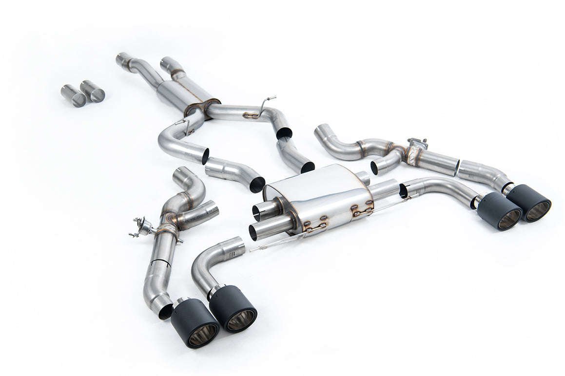 Milltek Sport BMW X3 / X4 OPF/GPF-back, JET-115 Carbon (SSXBM1214)