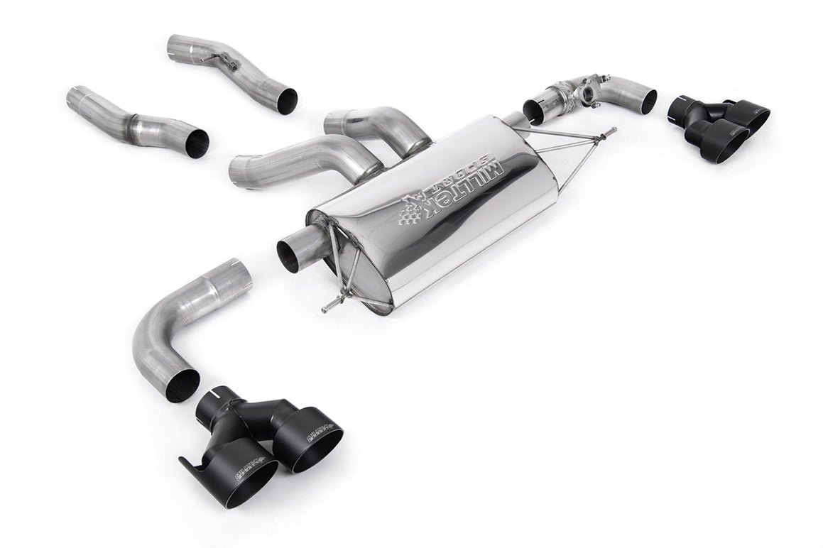 Milltek Sport BMW 2 Series OPF/GPF-back, Quad GT-100 Cerakote Black (SSXBM1221)