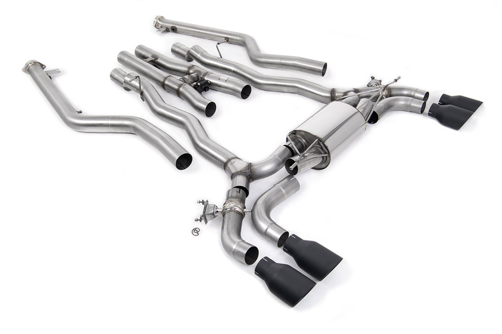 Milltek Sport BMW M5 F90 LCI Cat-back, GT-100 Cerakote Black (SSXBM1228)