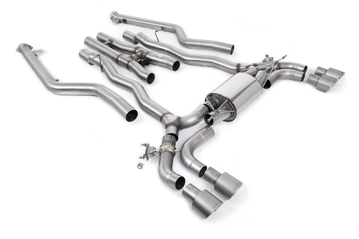 Milltek Sport BMW M5 F90 LCI Cat-back, GT-100 Brushed Titanium (SSXBM1229)