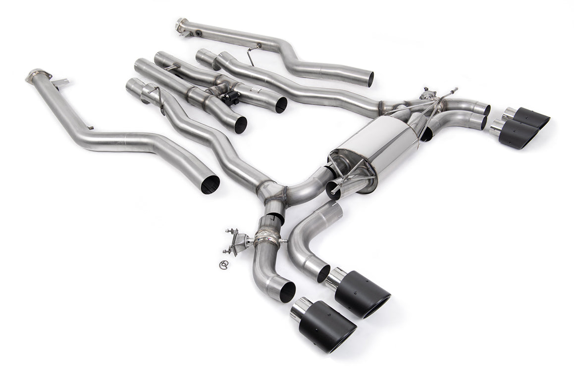 Milltek Sport BMW M5 F90 LCI Cat-back, JET-100 Carbon (SSXBM1231)