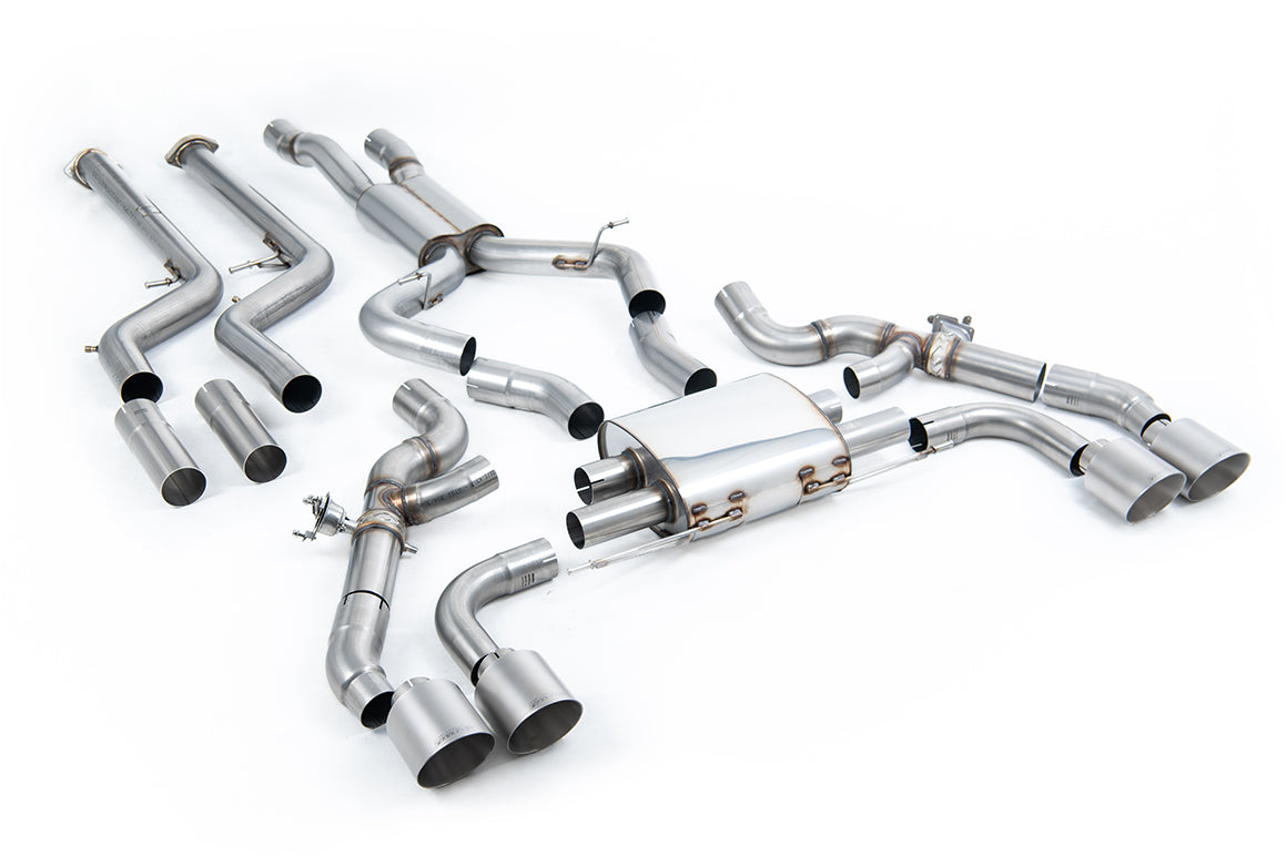 Milltek Sport BMW X3 / X4 Downpipe-back, GT-115 Titanium, OPF/GPF (SSXBM1257)