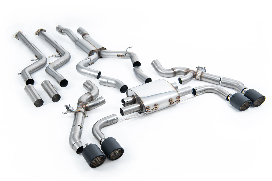 Milltek Sport Downpipe-back - BMW X3 / BMW X4 - OPF/GPF Bypass System - Requires Stage 2 ECU Remap or OPF/GPF Bypass Module (Available from www.leib-engineering.de) JET-115 Carbon Fibre Trims