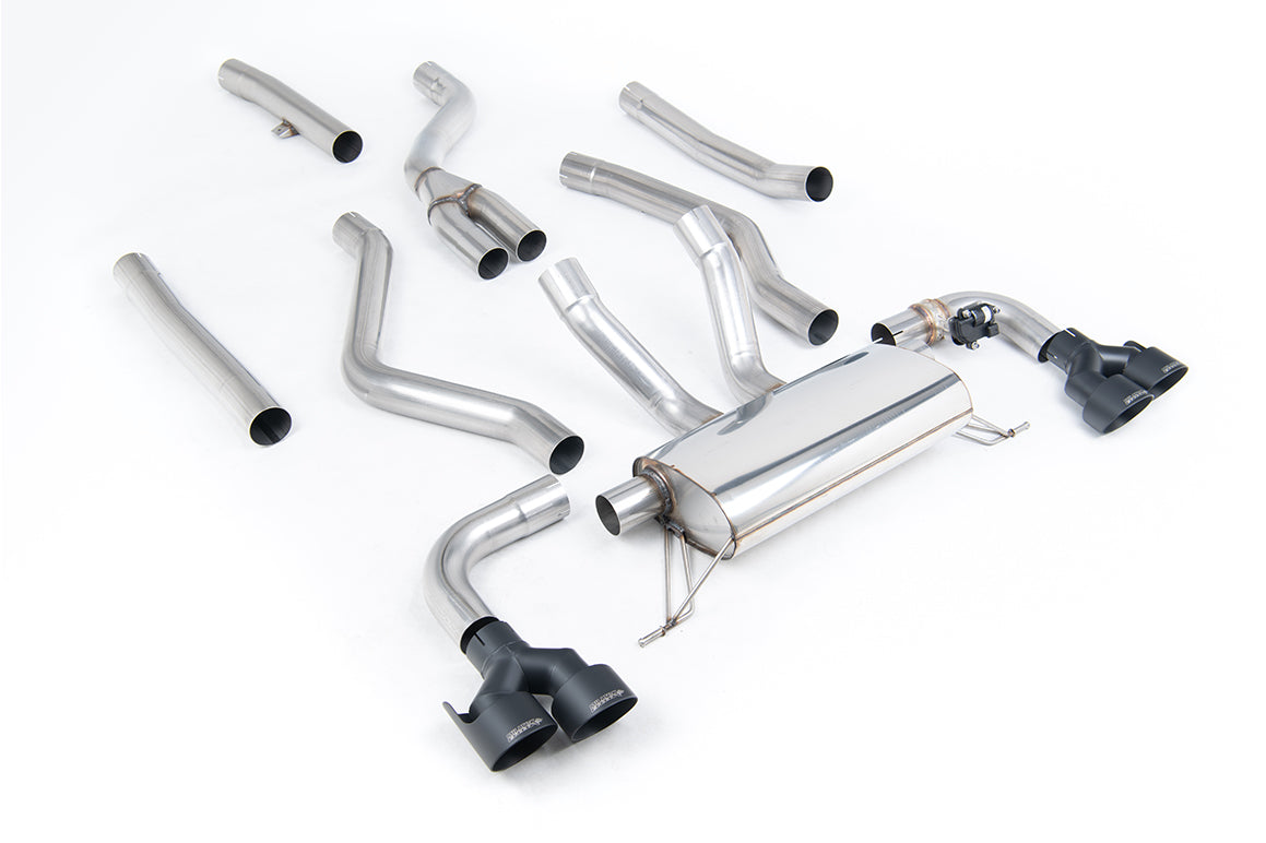 Milltek Sport BMW 3 Series / 4 Series Cat-back, Quad GT-100 Black (SSXBM1274)