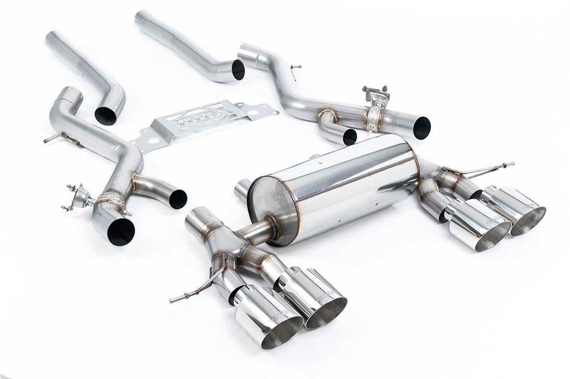 Milltek Sport BMW 2 Series M2 Secondary Cat-back, Non-Res, GT-115 Polished (SSXBM1301)