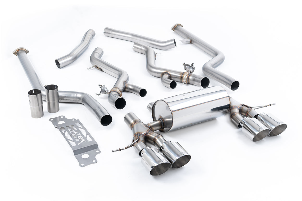 Milltek Sport BMW 2 Series M2 Cat-back, Non-Resonated, GT-115 Polished (SSXBM1306)