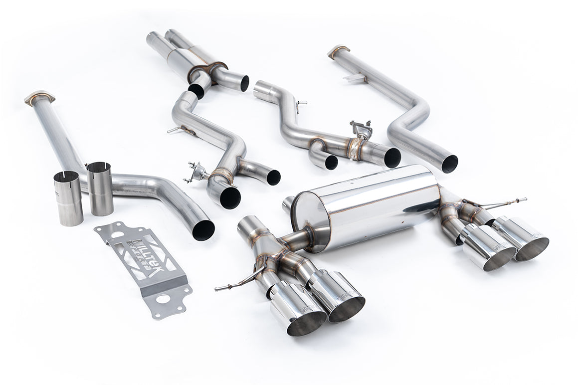 Milltek Sport BMW 2 Series M2 Cat-back, Resonated, GT-115 Polished (SSXBM1311)