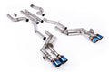 Milltek Sport Chevrolet Camaro Gen 6 SS Cat-back, H Pipe Valved Quad GT-115 Burnt/Blue Titanium (SSXCH103)