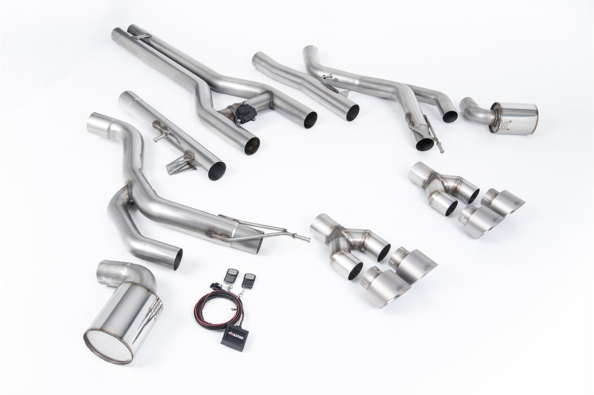 Milltek Sport Dodge / RAM Challenger SRT Hellcat Front Pipe-back, GT-100 Brushed Titanium (SSXDOD103)