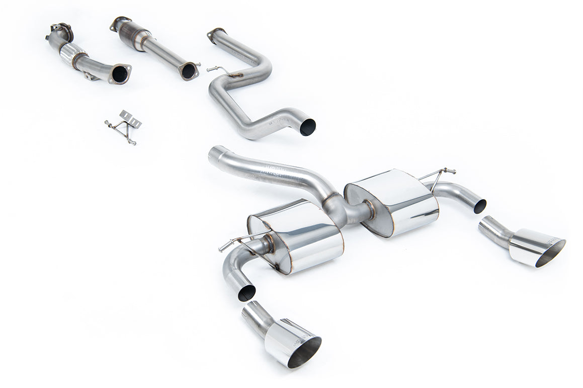 Milltek Sport Ford Focus MK2 RS Turbo-back including Hi-Flow Sports Cat, Non-Res (SSXFD069)