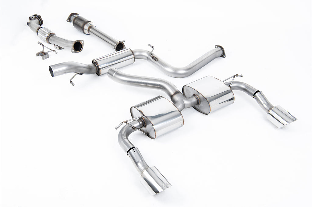 Milltek Sport Ford Focus MK2 RS Turbo-back including Hi-Flow Sports Cat, Resonated (SSXFD071)