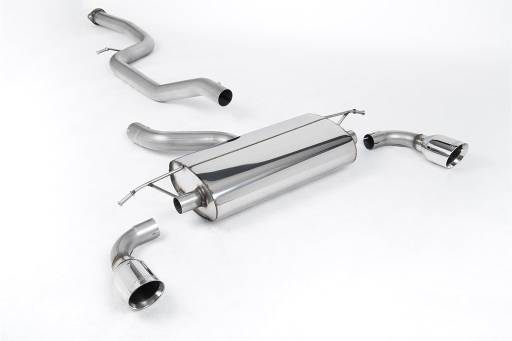 Milltek Sport Ford Focus Mk2 ST Cat-back, Non-Resonated, GT-100 Polished (SSXFD072)