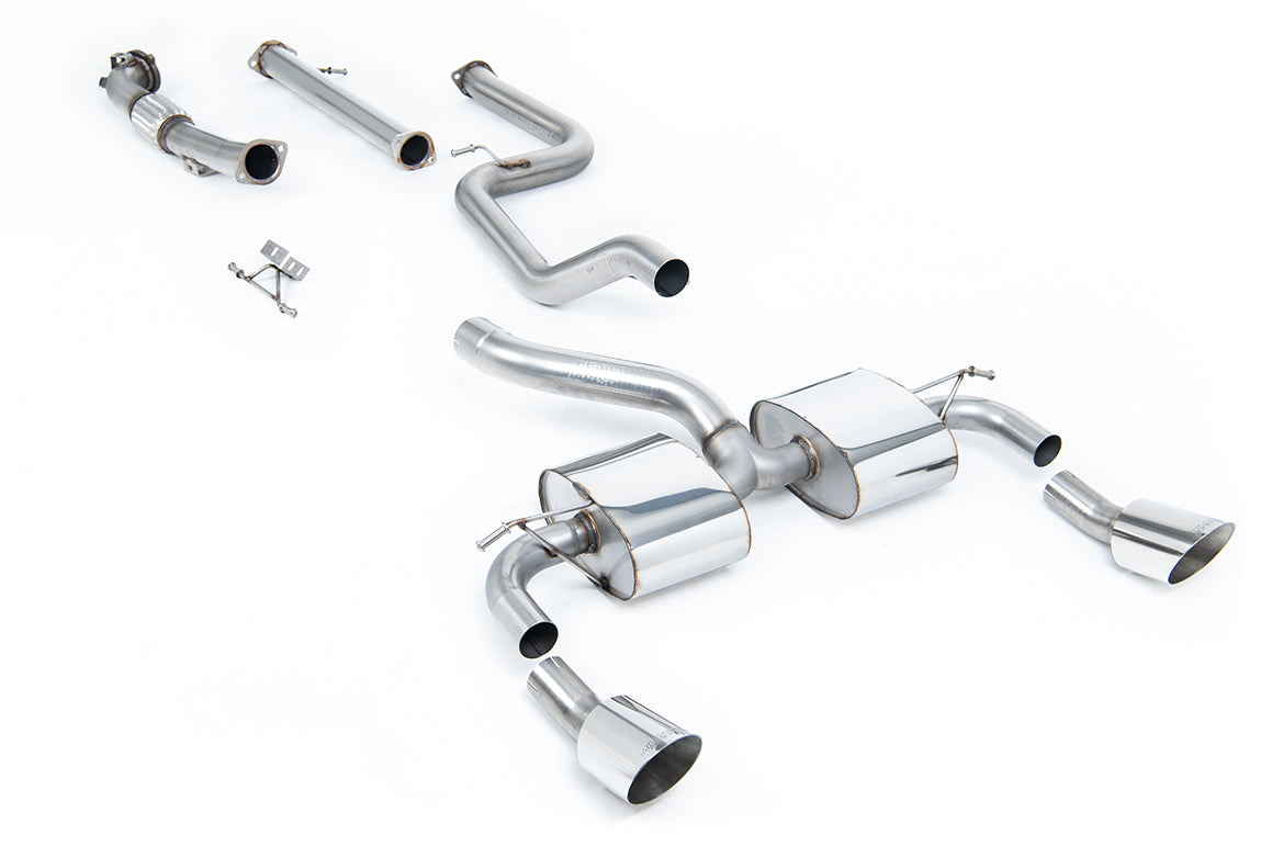 Milltek Sport Ford Focus MK2 RS Turbo-back excluding Hi-Flow Sports Cat, Non-Res (SSXFD087)