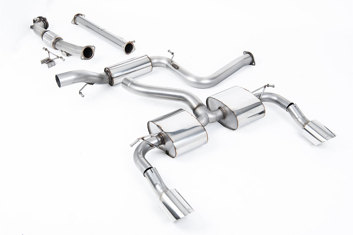 Milltek Sport Ford Focus MK2 RS Turbo-back excluding Hi-Flow Sports Cat, Resonated (SSXFD088)