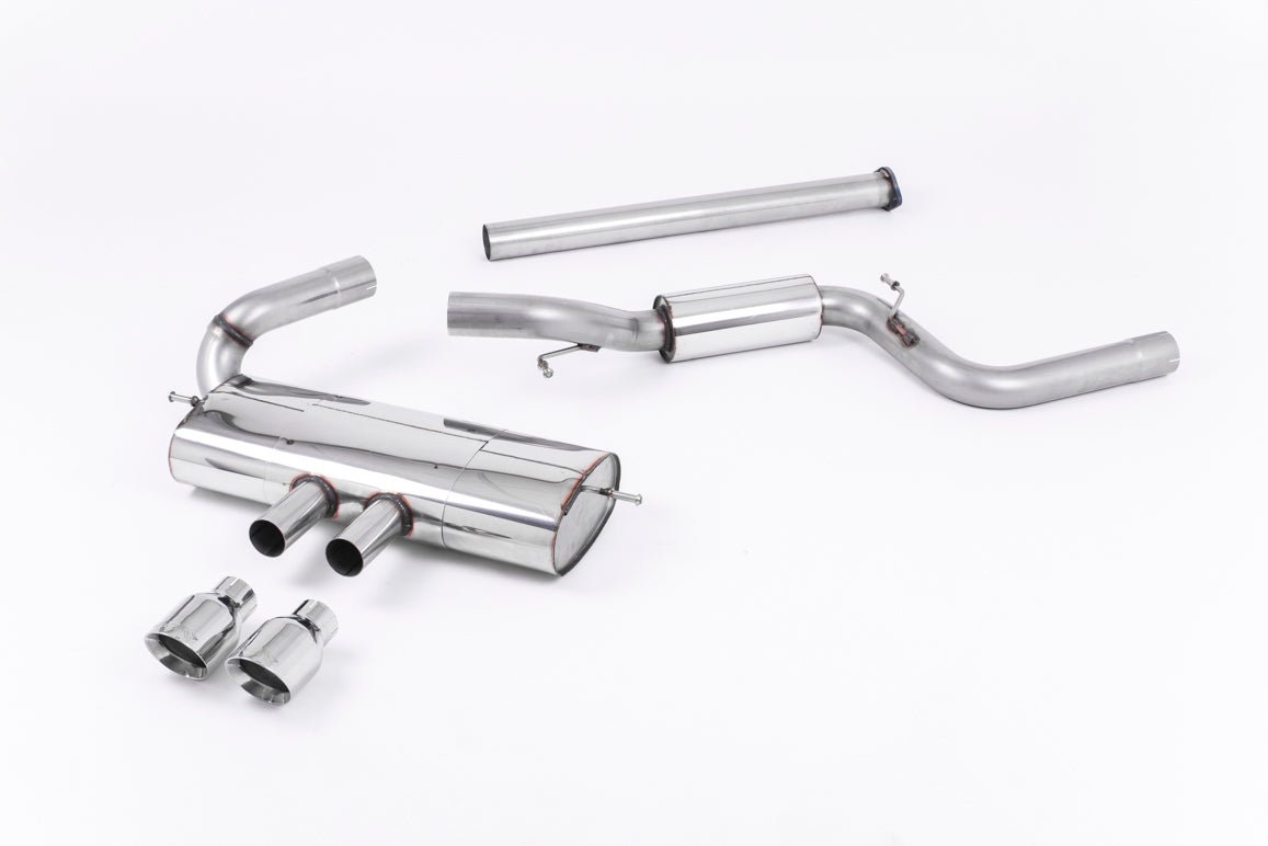 Milltek Sport Cat-back - Ford Focus Mk3 ST 2.0-litre EcoBoost 5-Door Hatchback - Semi-resonated (non-resonated front with resonated centre silencer). Polished Tips