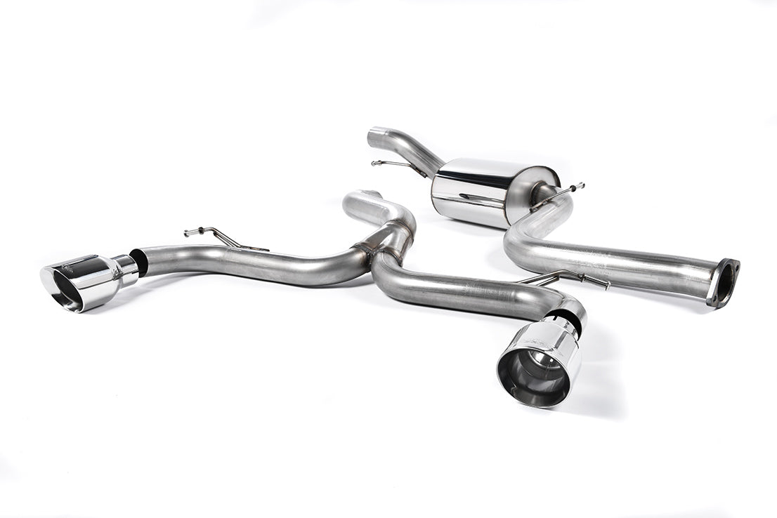 Milltek Sport Cat-back - Ford Focus Mk2 ST 225 - 3-inch 'Race' System - Polished GT-100 Trims