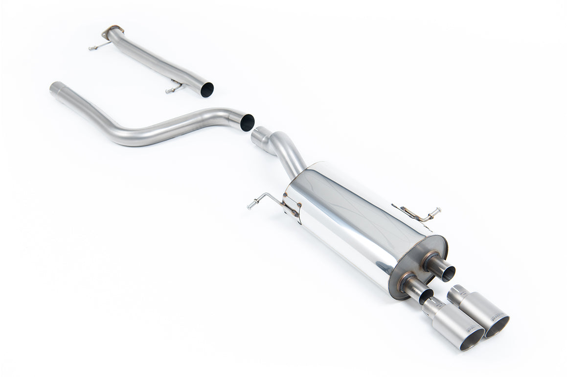 Milltek Sport Cat-back - Ford Fiesta Mk7/Mk7.5 ST 1.6 litre EcoBoost 182PS & ST200 - Non-resonated (louder) with Titanium Tips