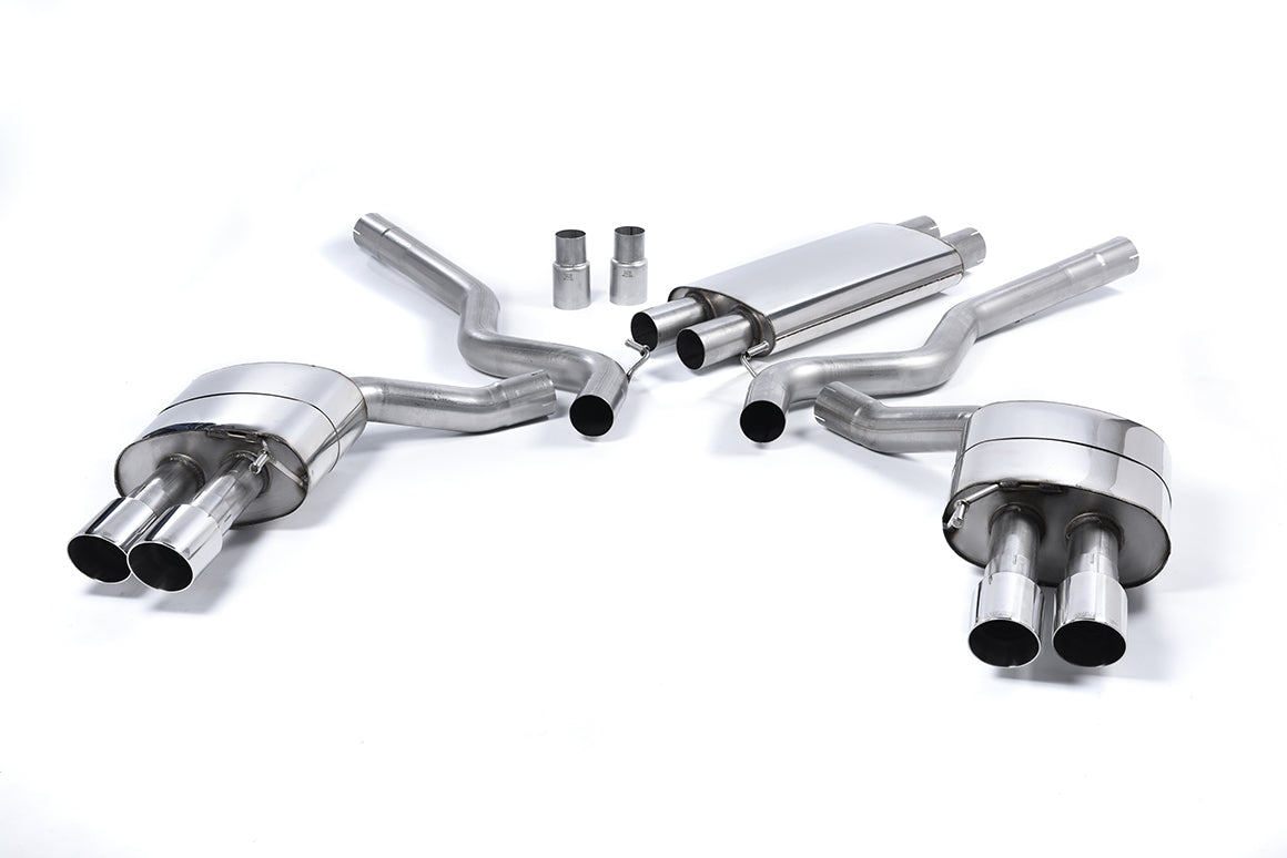 Milltek Sport Ford Mustang Cat-back, Resonated, Quad GT-90 Polished (SSXFD155)