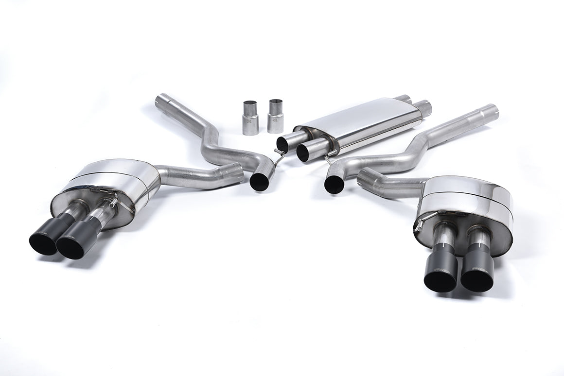 Milltek Sport Ford Mustang Cat-back, Resonated, Quad GT-90 Black (SSXFD156)