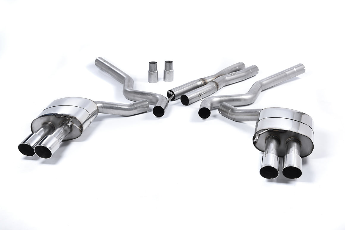 Milltek Sport Ford Mustang Cat-back, Quad GT-90 Polished (SSXFD158)