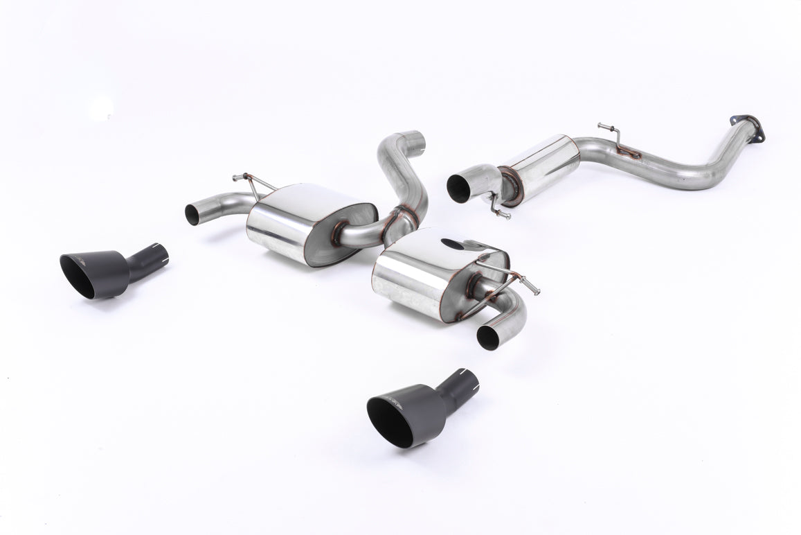 Milltek Sport Ford Focus MK2 RS Cat-back, Resonated, Cerakote Black (SSXFD166)