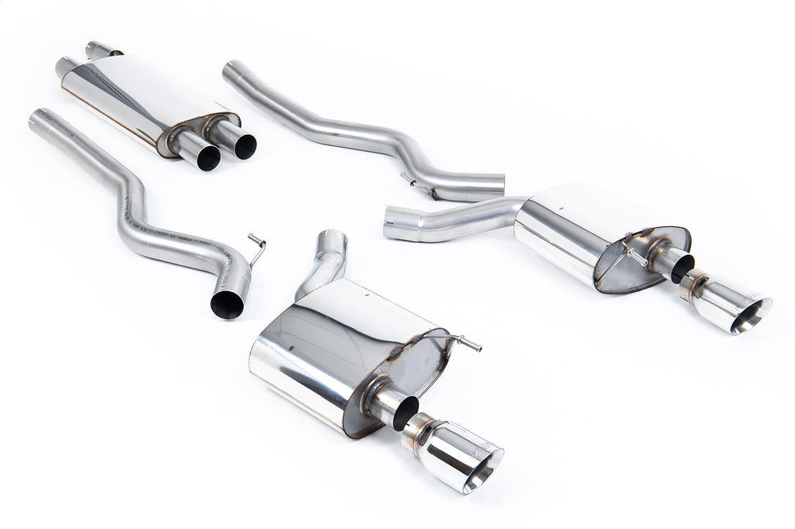 Milltek Sport Ford Mustang Cat-back, Resonated, Dual GT-100 Polished (SSXFD173)