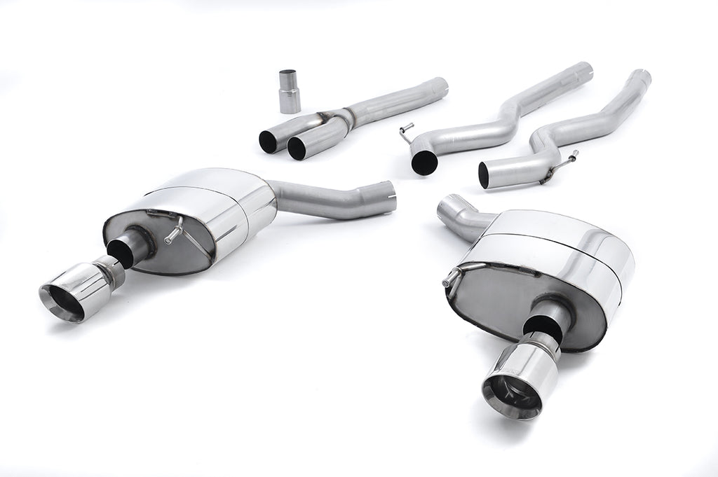 Milltek Sport Ford Mustang Cat-back, Non-Resonated, Dual GT-100 Polished (SSXFD175)