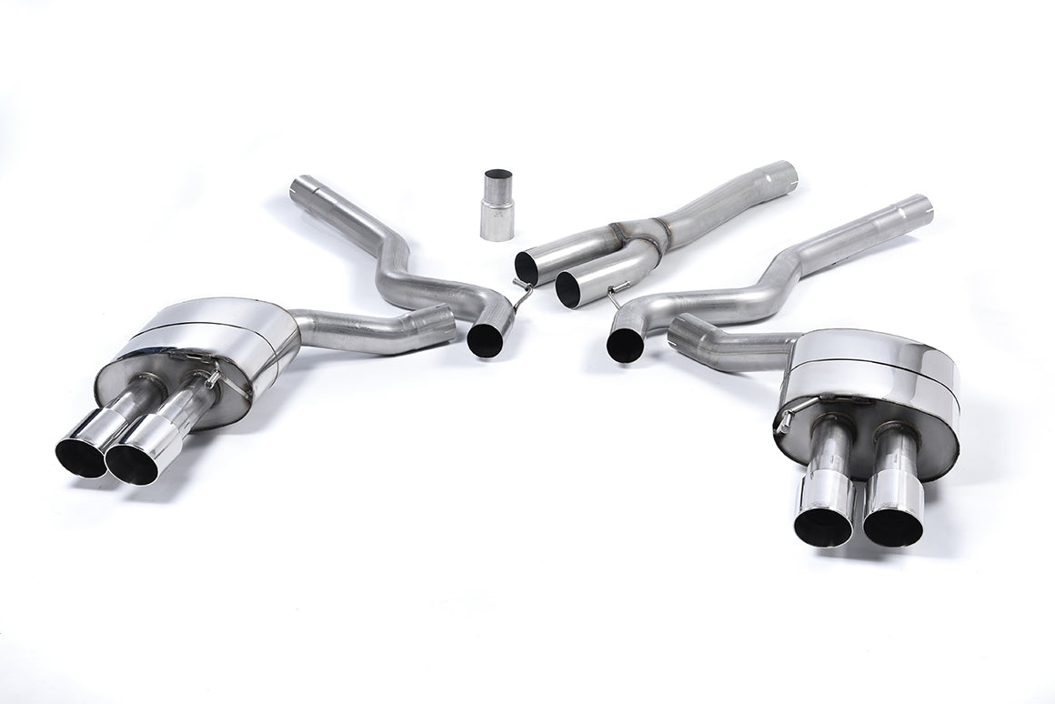 Milltek Sport Ford Mustang Cat-back, Resonated, Quad GT-90 Polished (SSXFD182)