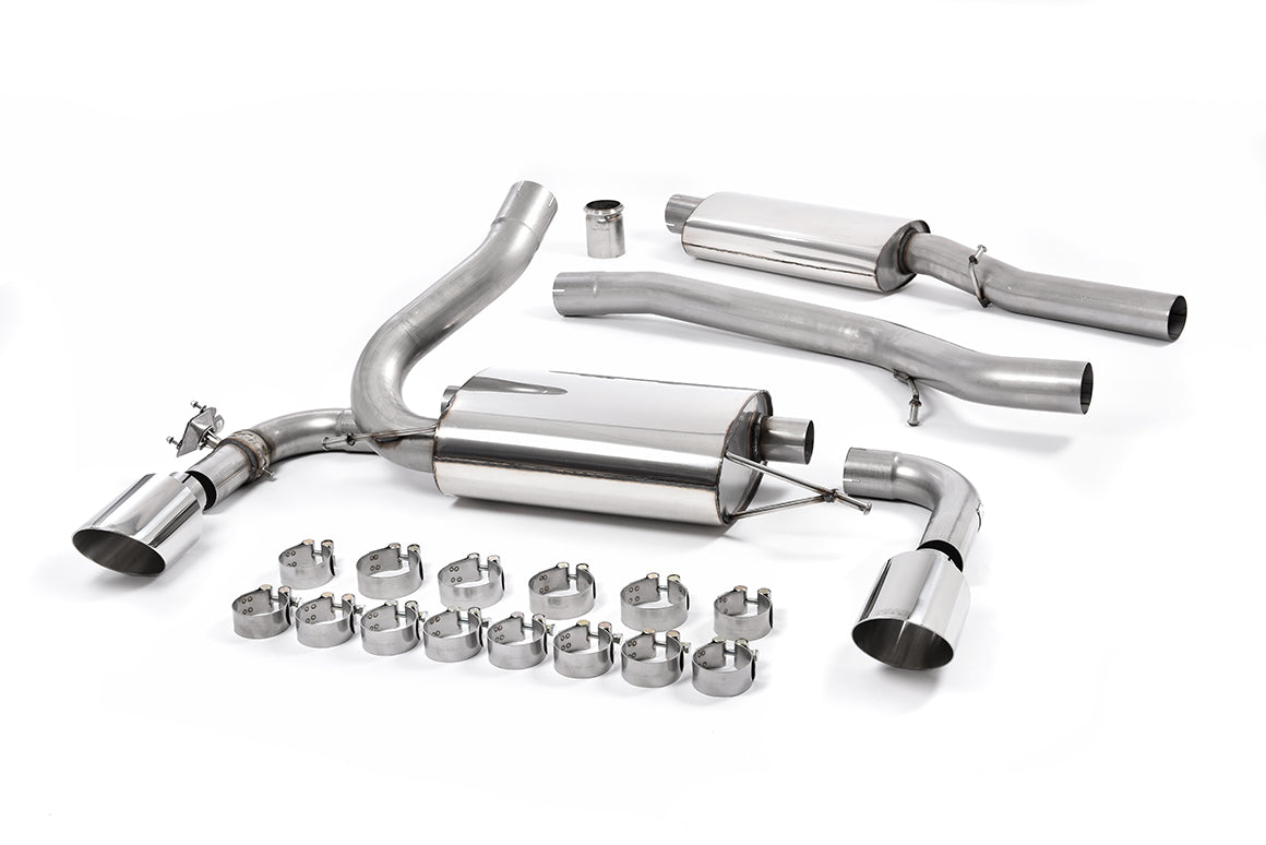 Milltek Sport Ford Focus Mk3 RS Cat-back, Resonated, GT-115 Polished (SSXFD190)