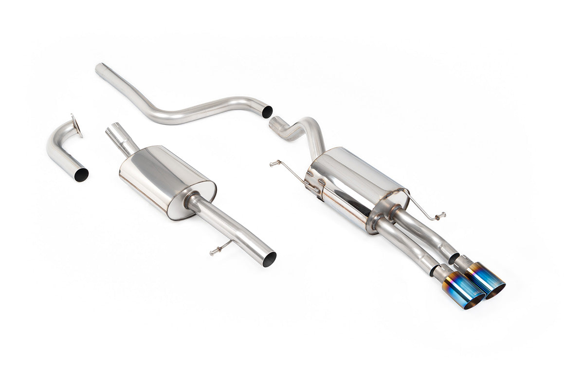 Milltek Sport Cat-back - Ford Fiesta Mk7/Mk7.5 1.0T EcoBoost (100/125/140PS) - Resonated (quieter). Burnt Titanium Tips. Requires Fiesta Zetec S rear valance (part number 1833264) available from your local Ford dealer