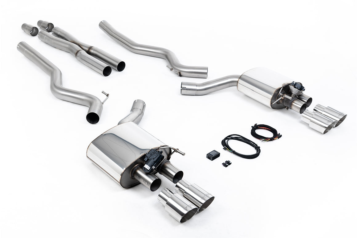 Milltek Sport Ford Mustang Cat-back, Quad GT-90 Polished (SSXFD227)