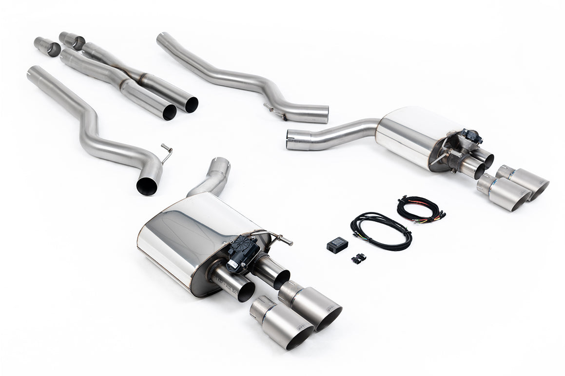 Milltek Sport Ford Mustang 5.0 V8 GT Fastback Cat-back, Quad GT-90 Titanium (SSXFD228)