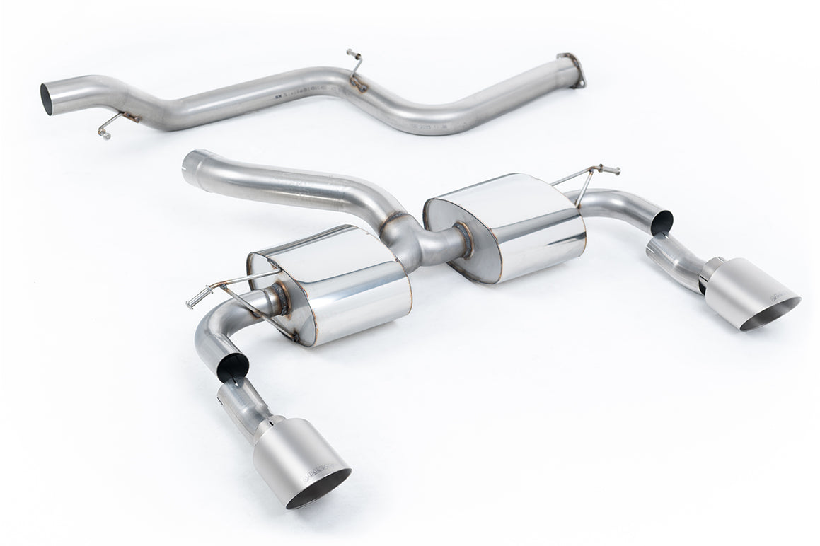 Milltek Sport Ford Focus MK2 RS Cat-back, Non-Resonated, GT-115 Titanium (SSXFD339)
