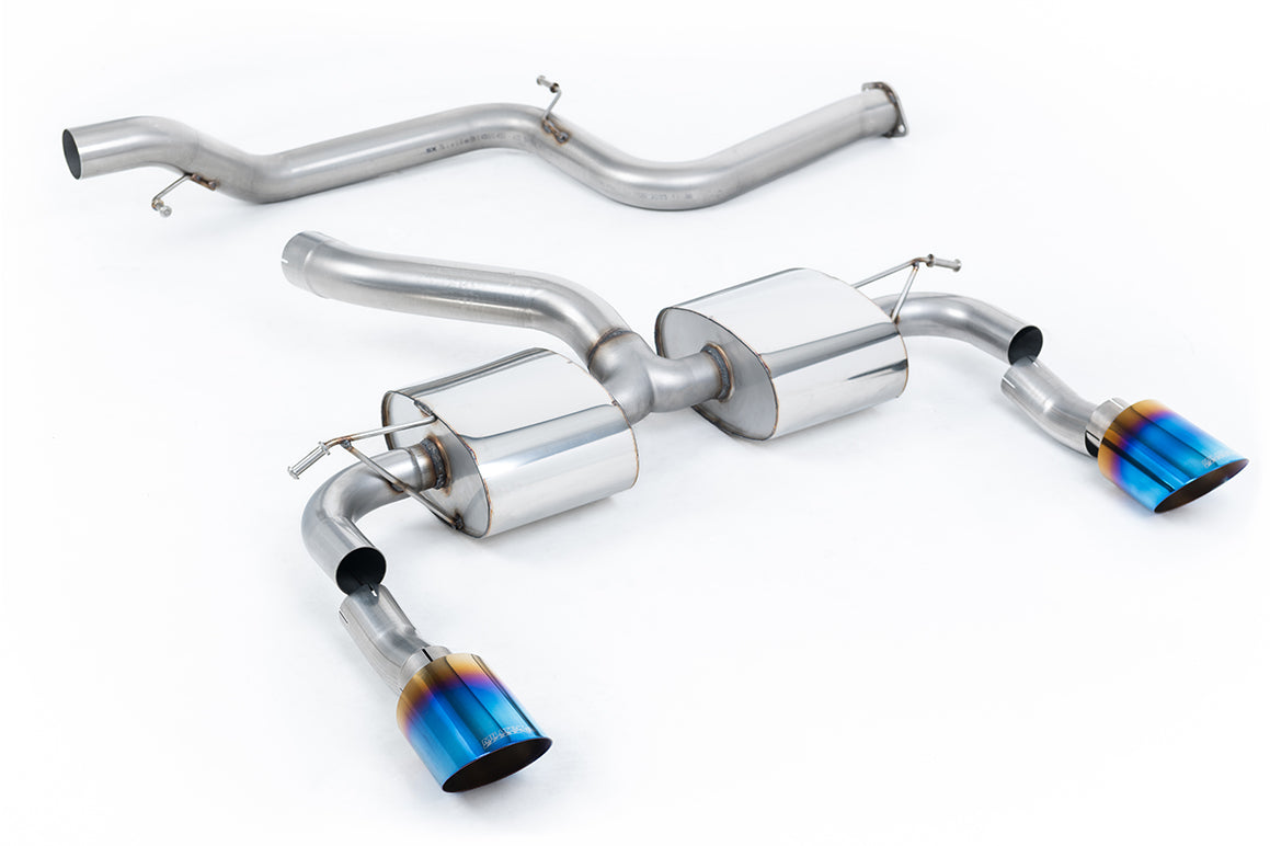 Milltek Sport Ford Focus MK2 RS Cat-back, Non-Resonated, GT-115 Burnt Titanium (SSXFD340)