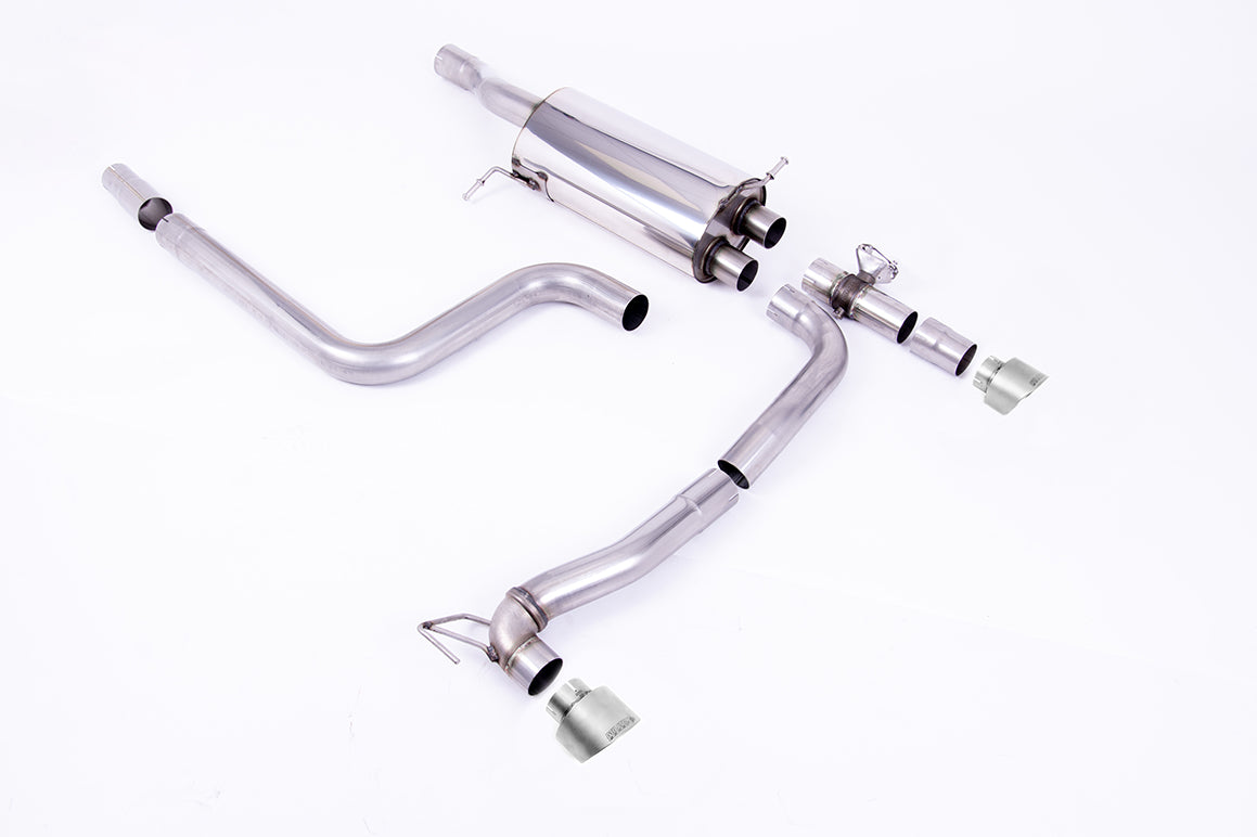 Milltek Sport Ford Fiesta Mk8 ST Cat-back, GPF Back, Dual GT-100 Titanium (SSXFD358)