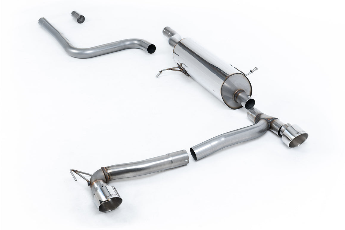Milltek Sport Ford Fiesta Mk8 OPF/GPF-back, Resonated, GT-100 Polished (SSXFD387)
