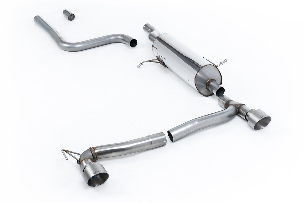 Milltek Sport Ford Fiesta Mk8 OPF/GPF-back, Resonated, GT-100 Brushed Titanium (SSXFD389)