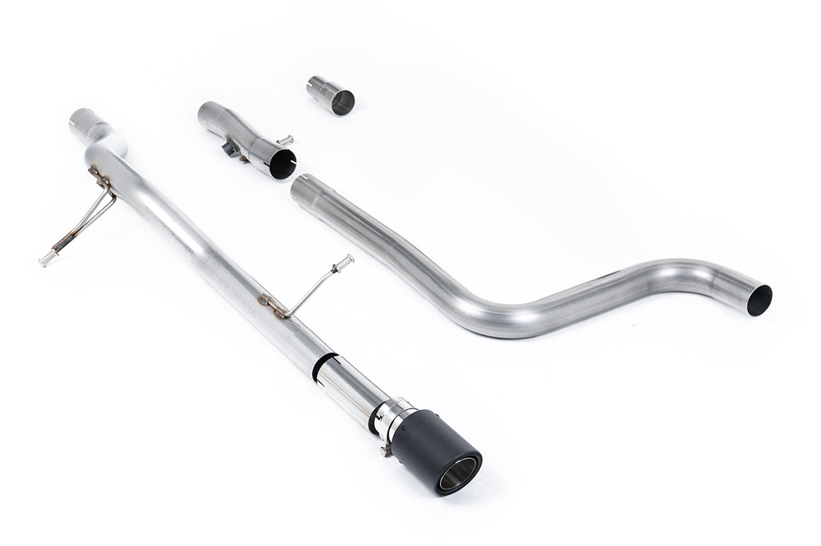 Milltek Sport Ford Fiesta Mk8 OPF/GPF-back, Non-Resonated, JET-90 Carbon (SSXFD395)