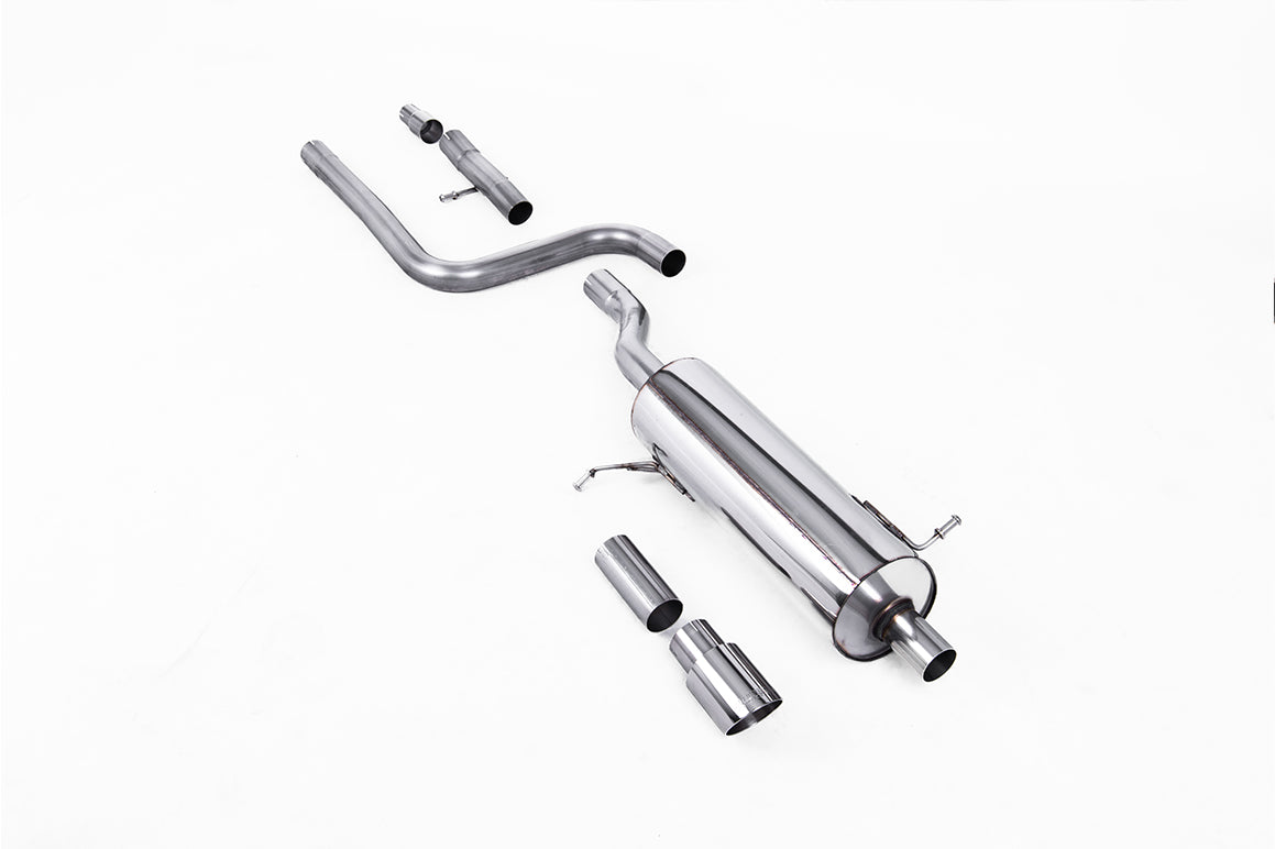 Milltek Sport Ford Fiesta Mk8 OPF/GPF-back, Resonated, GT-90 Polished (SSXFD397)