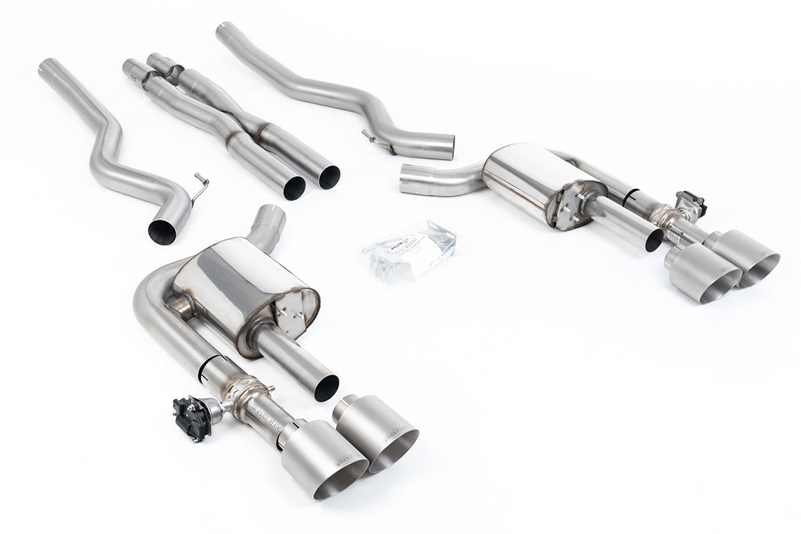 Milltek Sport Ford Mustang Cat-back, Valved, GT-115 Brushed Titanium (SSXFD418)