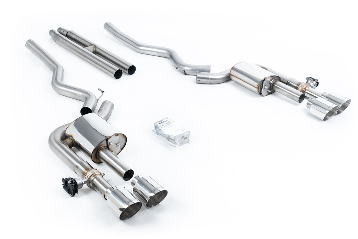 Milltek Sport Ford Mustang Cat-back, H Pipe, Valved, GT-115 Polished (SSXFD420)