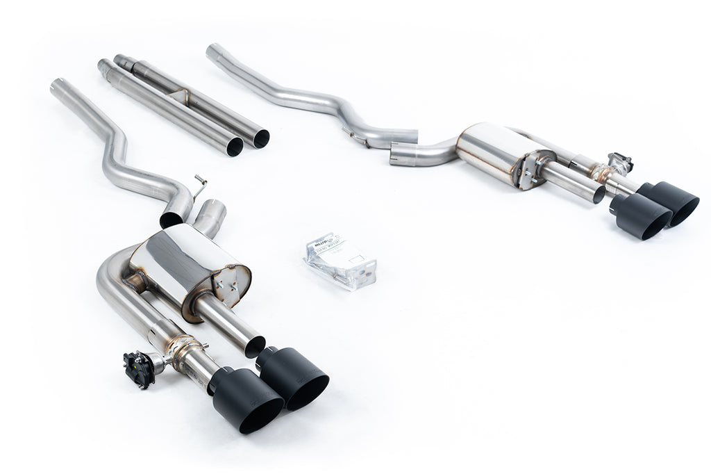 Milltek Sport Ford Mustang Cat-back, H Pipe, Valved, GT-115 Cerakote Black (SSXFD421)