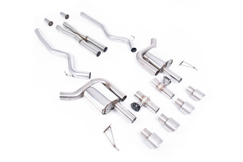 Milltek Sport Ford Mustang Cat-back, Valved, GT-100 Brushed Titanium (SSXFD427)