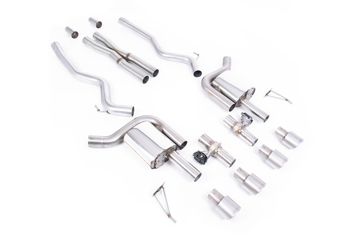 Milltek Sport Ford Mustang Cat-back, Valved, GT-100 Brushed Titanium (SSXFD427)