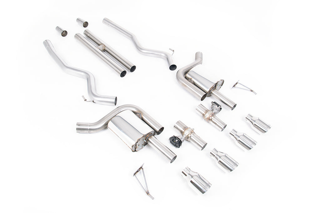 Milltek Sport Ford Mustang Cat-back, H Pipe, Valved, GT-100 Polished (SSXFD429)