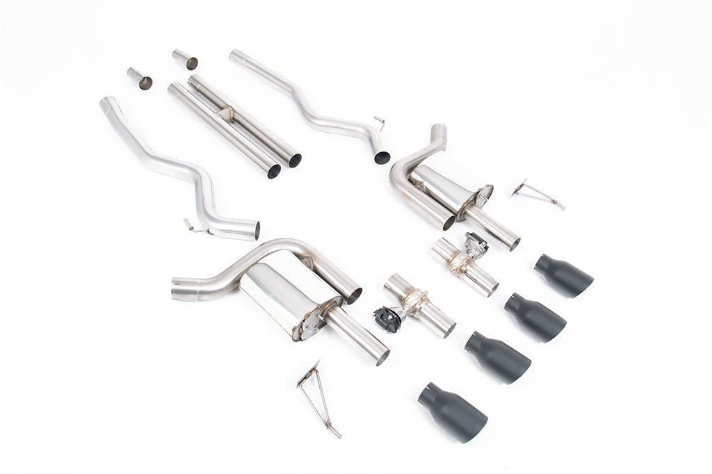 Milltek Sport Ford Mustang Cat-back, H Pipe, Valved, GT-100 Cerakote Black (SSXFD430)