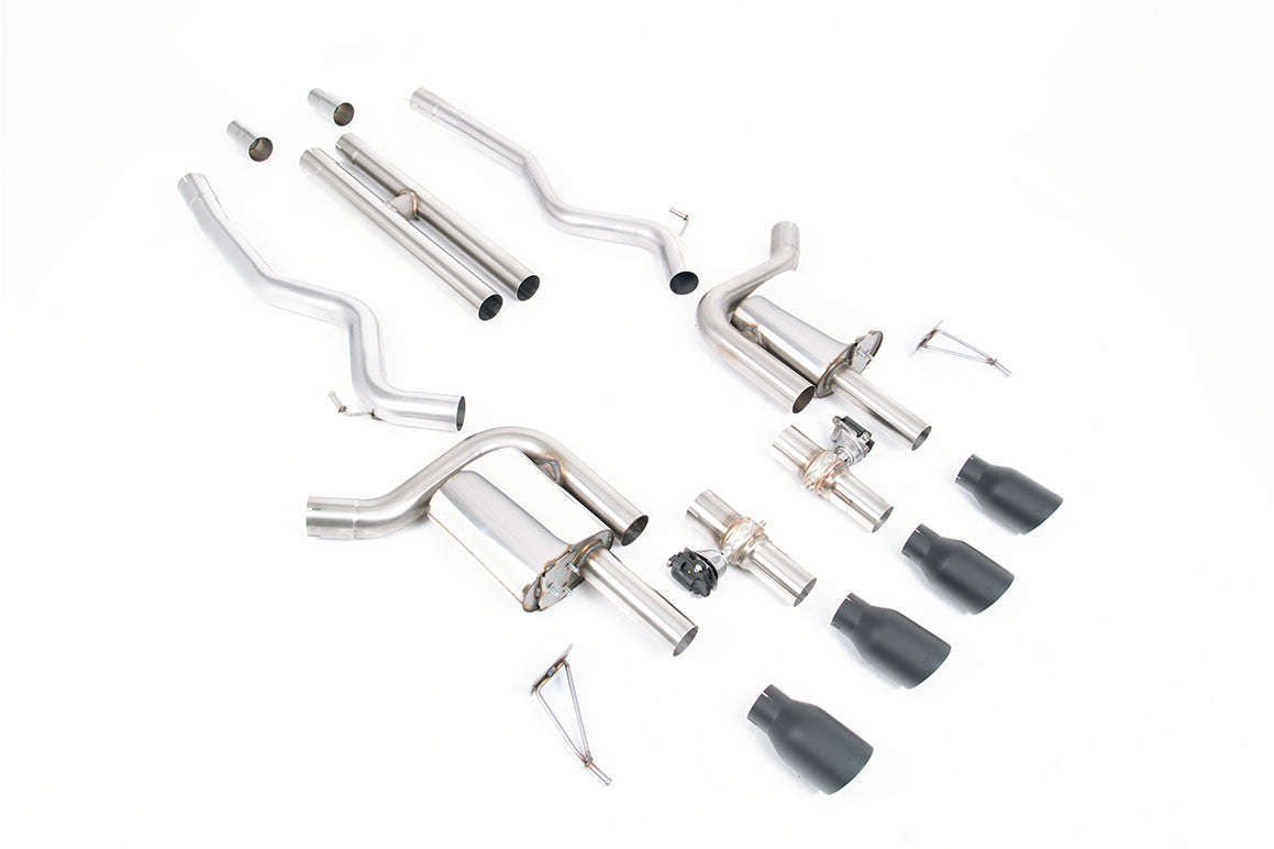 Milltek Sport Ford Mustang Cat-back, H Pipe, Valved, GT-100 Cerakote Black (SSXFD430)