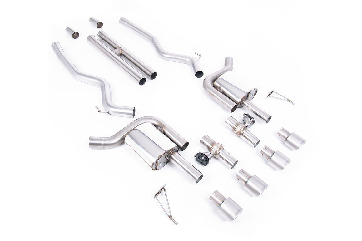 Milltek Sport Ford Mustang Cat-back, H Pipe, Valved, GT-100 Brushed Titanium (SSXFD431)