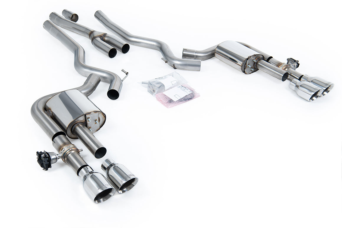 Milltek Sport Ford Mustang Cat-back, Non-Resonated, Dual GT-100 Polished (SSXFD441)