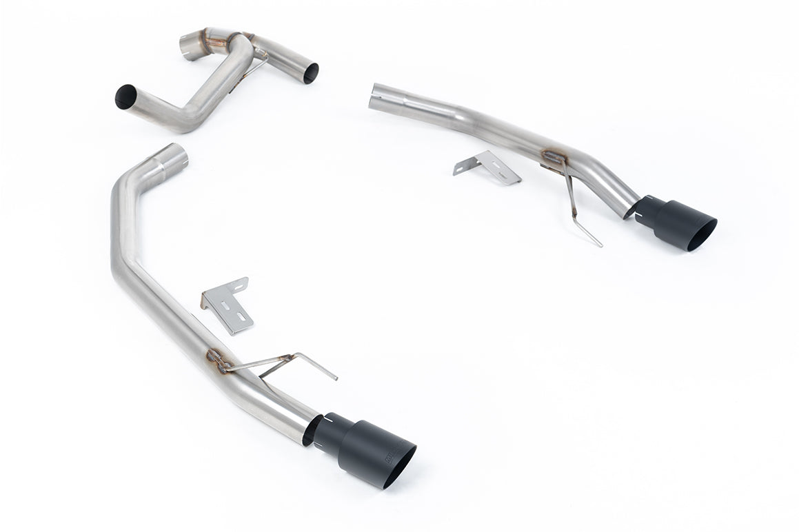Milltek Sport Ford Ranger Axle Back, Twin GT-90 Cerakote Black (SSXFD443)